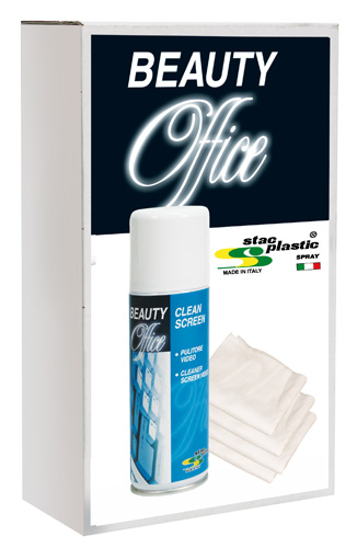 Spray kit monitor 1clean-screen 200ml + 5 panni V01008 Stac Plastic