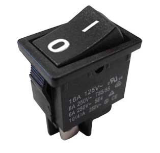 Interruttore A Bilanciere 10A-250V Bipolare All Nero INT/3405H-C