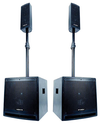 Sistema Full range attivo 2 SUB + 2 Satelliti 1000W mod. VX1000BT