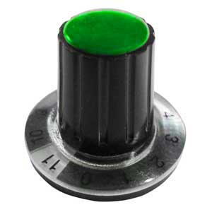Manopola A Mandrino 26x21 Ø6 Verde MA/1141V