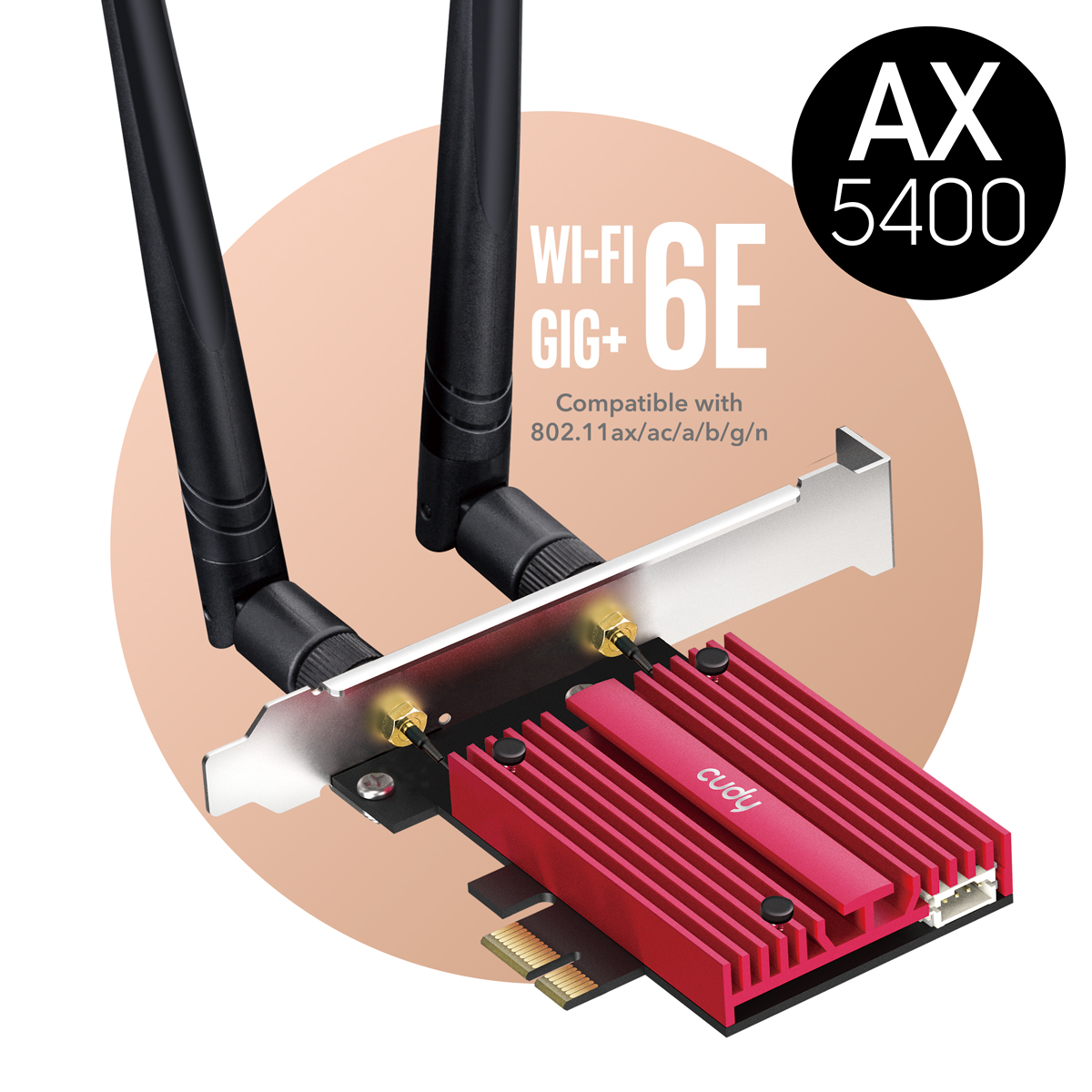 WE3000S - AX5400 Wi-Fi 6E PCI Express Adapter