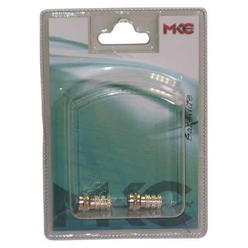 Connettore spina, tipo F con oring , per cavo da 5mm, confezione blister