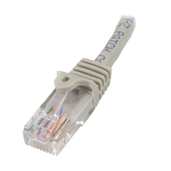 Startech.com 45PAT3MGR Cavo di rete CAT 5e - Cavo Patch Ethernet RJ45 UTP Grigio da 3m  antigroviglio - Cavo RJ45 M/M Cat 5e