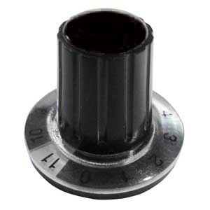 Manopola A Mandrino 26x21 Ø6 Nera MA/1141N