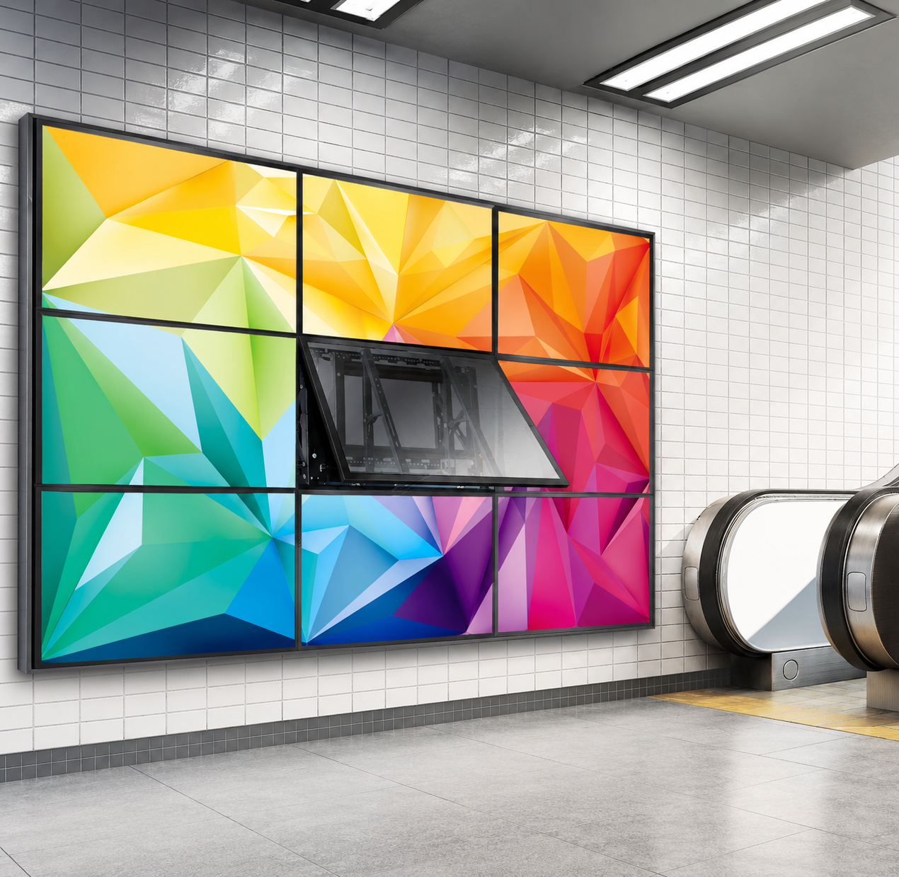 VWPOP95-L - Supporto pop-out per videowall con sgancio rapido 70-98", orizzontale