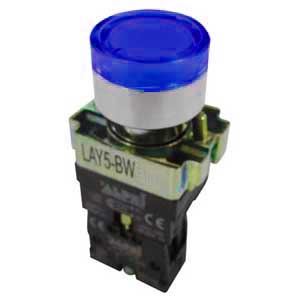 Pulsante Luminoso A Ghiera Led 24V Blu No AP/INT/B3661-I