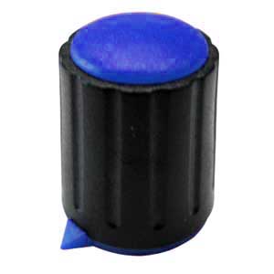 Manopola Nera A Mandrino 15x18 Ø6 Blu MA/1101B