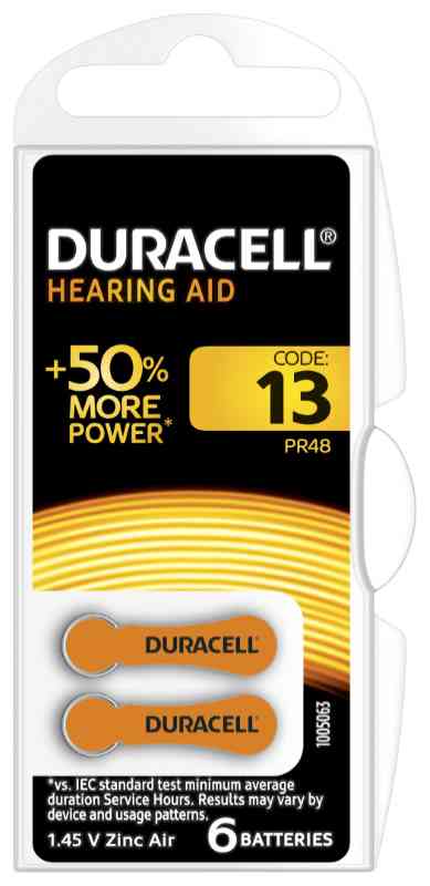 Duracell Easy Tab13 Arancio in blister da 6 pile
