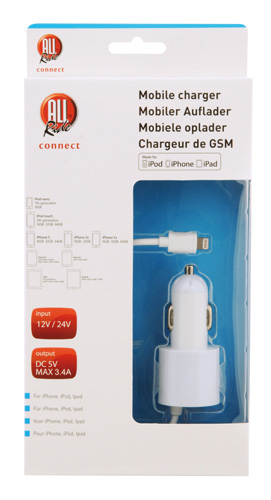 Caricabatterie x auto x iphone5/5s(8pin-lightning) 00192