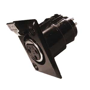 Presa Da Pannello Microfonica 3 Poli Nero PR/890N-I