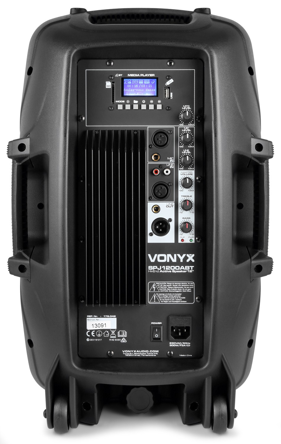 Diffusore attivo nero hi-end 600W, ricevitore bluethooth SPJ-1200ABT 178.042
