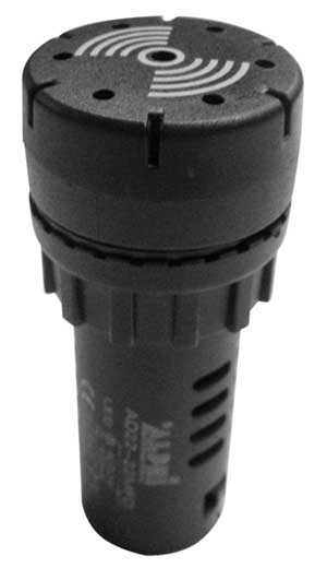 Indicatore Buzzer Con Testa Circolare 24V Nero AP/BU/22-I