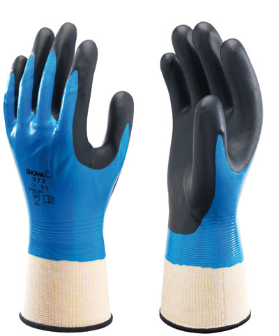 Guanto Showa 377 in schiuma di nitrile, taglia 9/XL