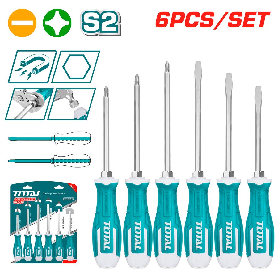 Set Cacciaviti a Testa battente da 6 pezzi THGSS2606