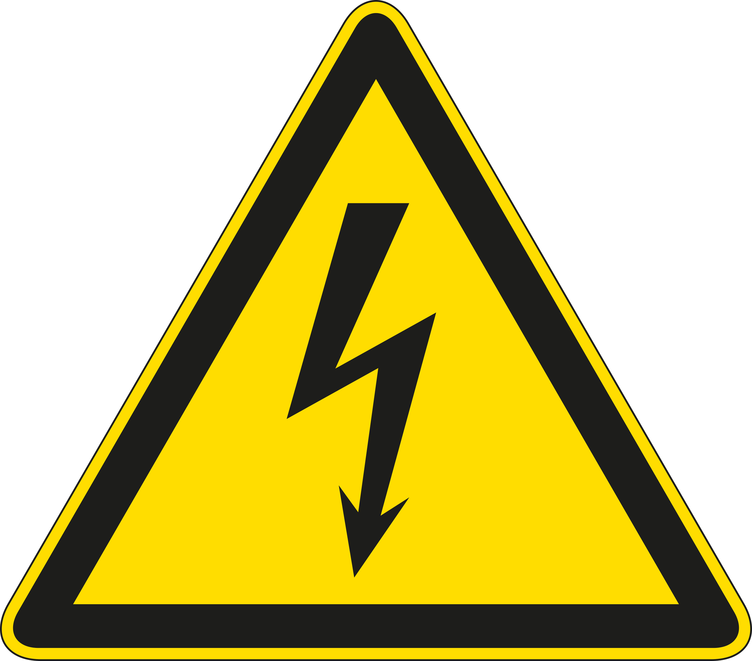 Cartello PERICOLO ELETTRICITA' solo simbolo E1107K