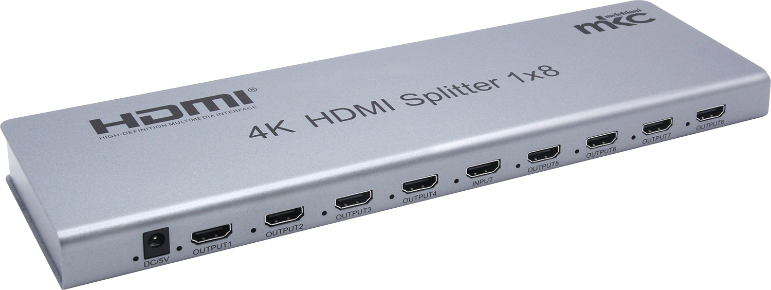 Divisore HDMI 4K 60Hz V2.0 EDID 1IN x 8OUT mod. MK-911-8plus