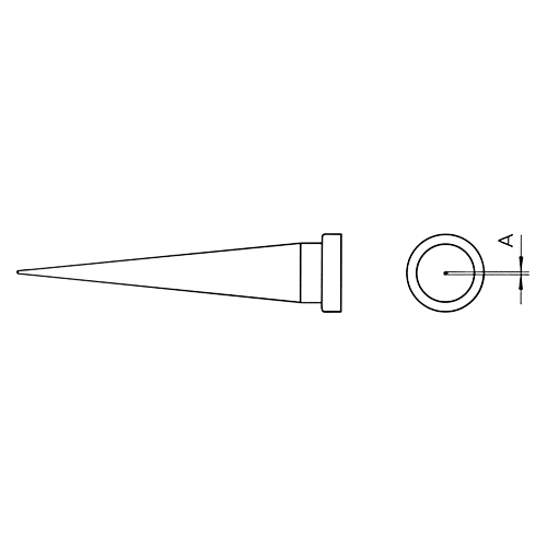 Punta saldante conica lunga Weller, 0,6 mm, T0054448299