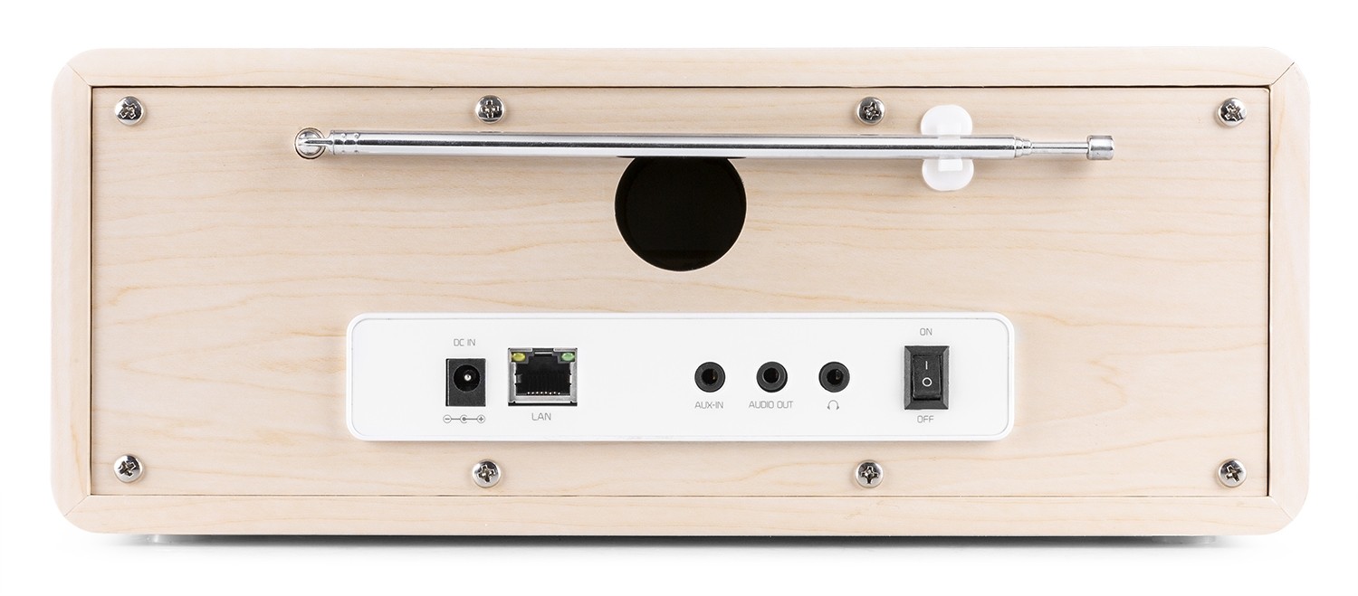 Roma WiFi Internet radio con batteria integrata, display a colori, colore bianco
