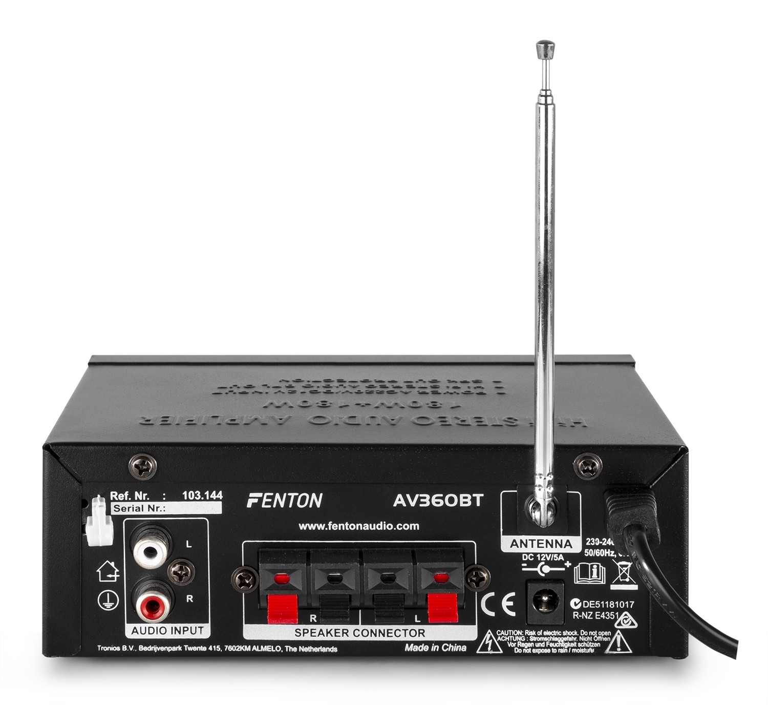 Mini Amplificatore 2x40W con BT / SD / USB / MP3 / FM AV360BT