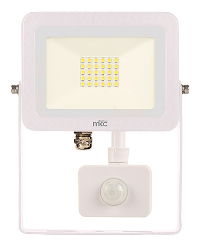 Faro HTP-S 20W, con sensore PIR, 4000K, Bianco, MKC Light