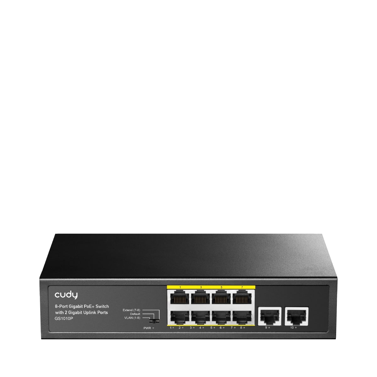 GS1010P - 8-Port Gigabit PoE+ Switch with 2 Gigabit Uplink Ports 120W