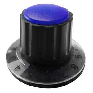 Manopola A Mandrino 36x22 Ø6 Blu MA/1136B