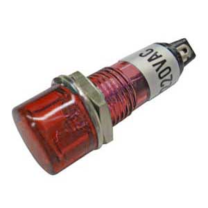 Segnalatore Neon 220V.In Plastica Rosso SEGN/33R-I
