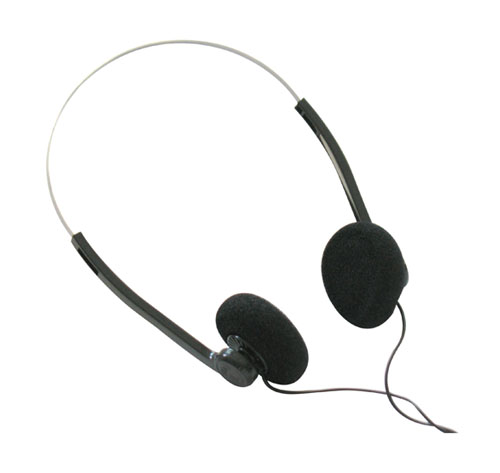 633-P - Cuffie cablate con mini jack stereo da 3,5mm, colore nero, confezione blister