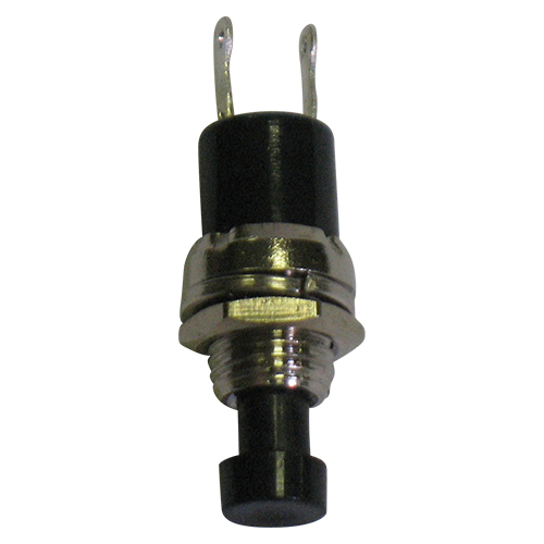 Pulsante miniatura unipolare con autoritorno n.a. off-on 1a-125v nero