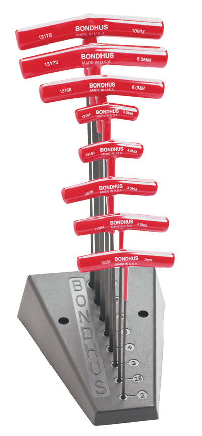 Cacciaviti a brugola Bondhus con manico comfort a T 2-8mm, 8 pezzi