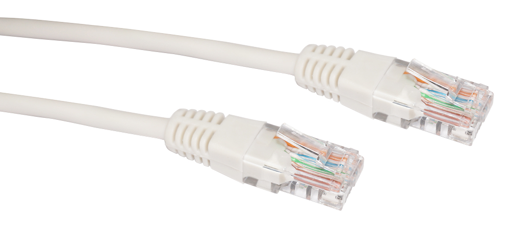 MK-5UCA05 - Cavo Patch UTP CAT 5E, CCA, 26AWG, guaina in PVC, colore grigio, lunghezza 0,5 mt.