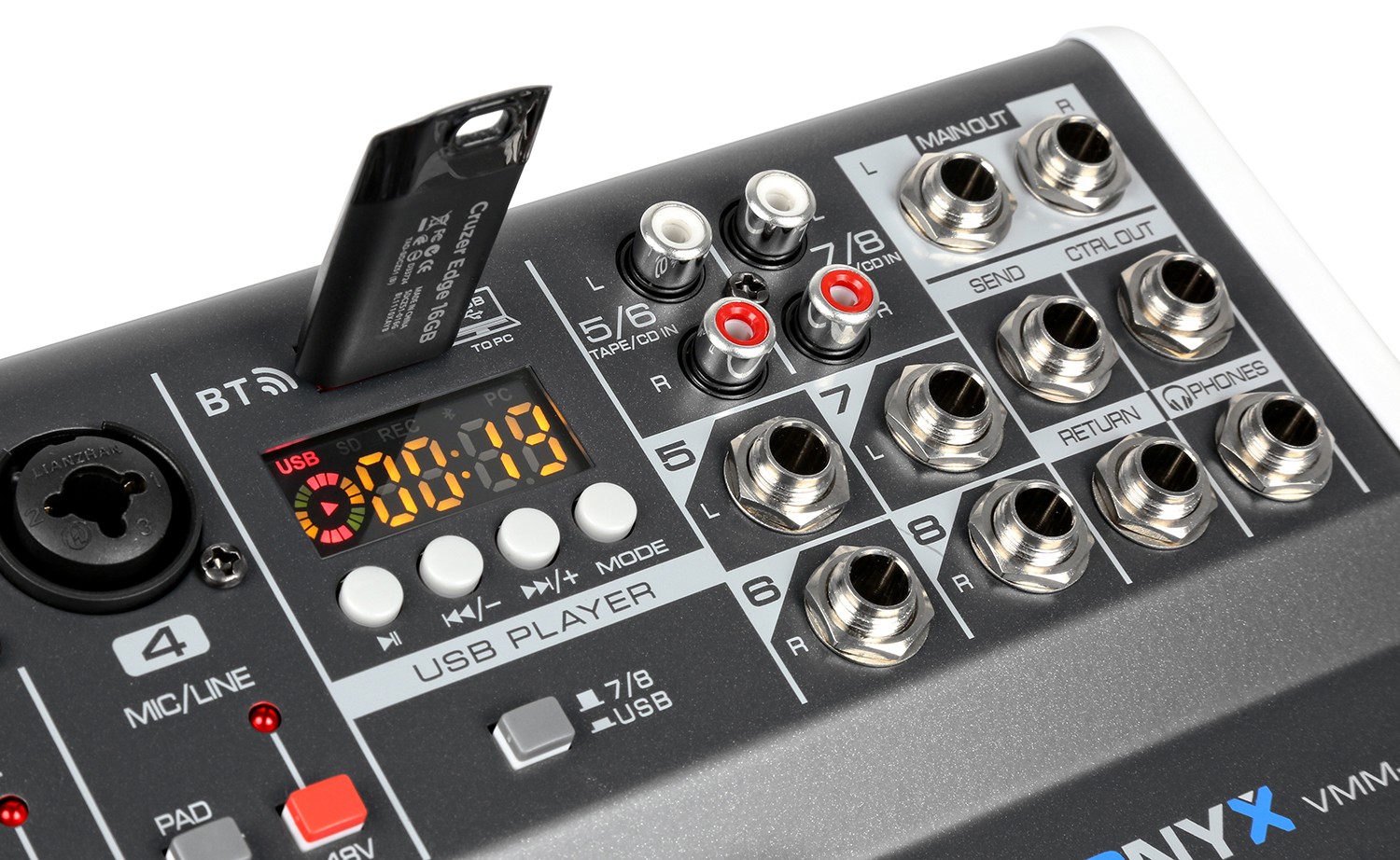 Mixer 8 canali funzione con DSP. Mod. VMM-K802
