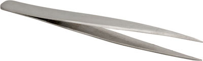 Pinzetta in acciaio inox, punta aguzza, 115mm
