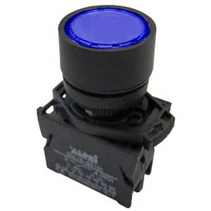 Pulsante Luminoso A Ghiera A Led 24V Blu N/ AP/INT/3661-I