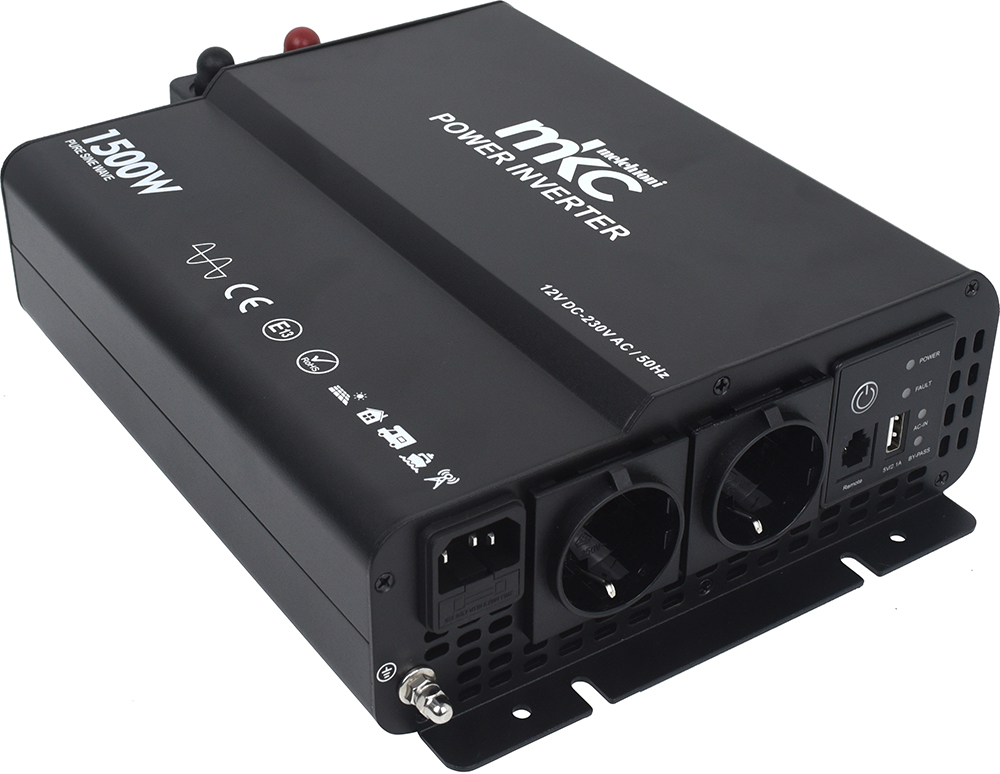 INVERTER MKC-RSP15-12 12VDC 230VCA 1500W SOFTSTART ONDA PURA