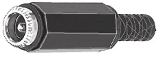 Spina alimentazione dc volante 5,5x2,5mm con guidacavo FA0401B