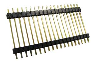 Connettore Singola Fila Da Circuito Stampato Dorato 40P L.7 P2.54mm CT/40D-C