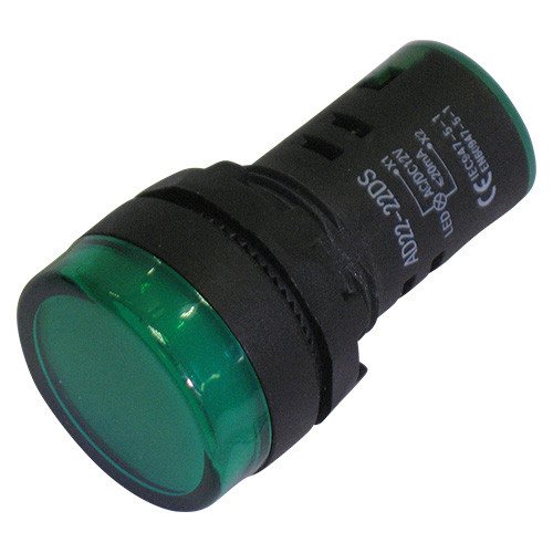 Segnalatore luminoso da pannello led 12v d.29mm verde XY-LIL-22-12G MKC