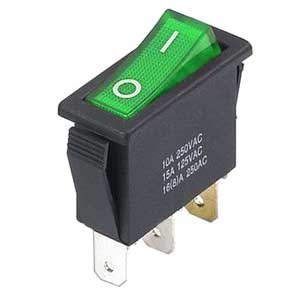 Interruttore A Bilanciere 16A-250V Unipolare Verde INT/2221H-I