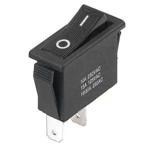 Interruttore A Bilanciere 16A-250V Unipolare Nero INT/2205H-I