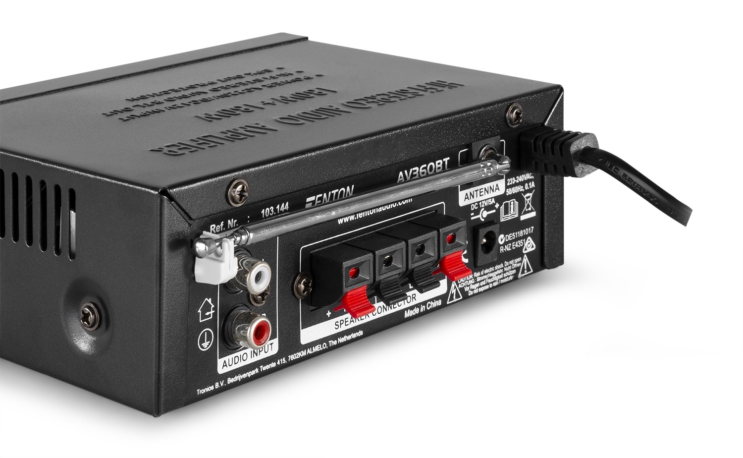 Mini Amplificatore 2x40W con BT / SD / USB / MP3 / FM AV360BT