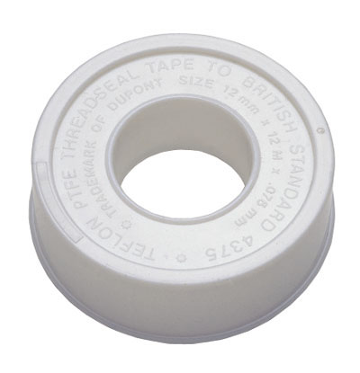 Nastro in PTFE 12mm x 10m x spessore 0.075mm per sigillatura filetti