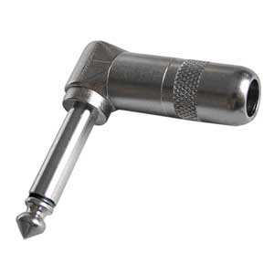 Connettore Spina Volante Mono Metallico 90° Ø6,35mm SPM/516-I