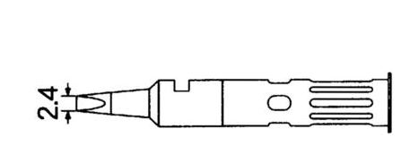 Punta a cacciavite Larghezza A 2,4 mm, WP 60K T0051644499 - Weller