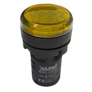Segnalatore Luminoso 24V A Led Giallo Con Gemma AP/SEGN/220Y-C