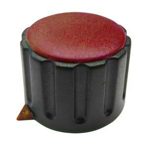 Manopola Nera A Mandrino 29x20 Rosso MA/1190R