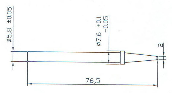 C2-4 10 Punte a scalpello 2mm per saldatore MK-728/60W