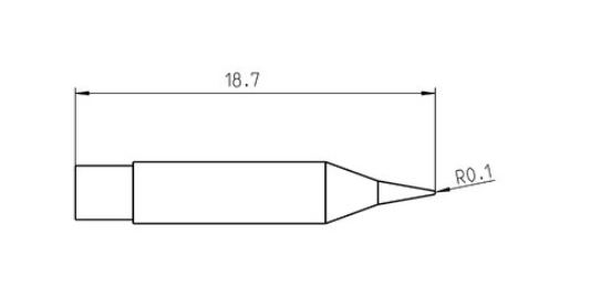 RT Micro Punta saldante, punta conica, lungo Ø 0,2 mm T0050100199 Weller