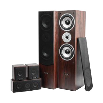 Sistema Home Theatre 5.0 da 335W,  colore noce stampa legno, Mod. HF5W