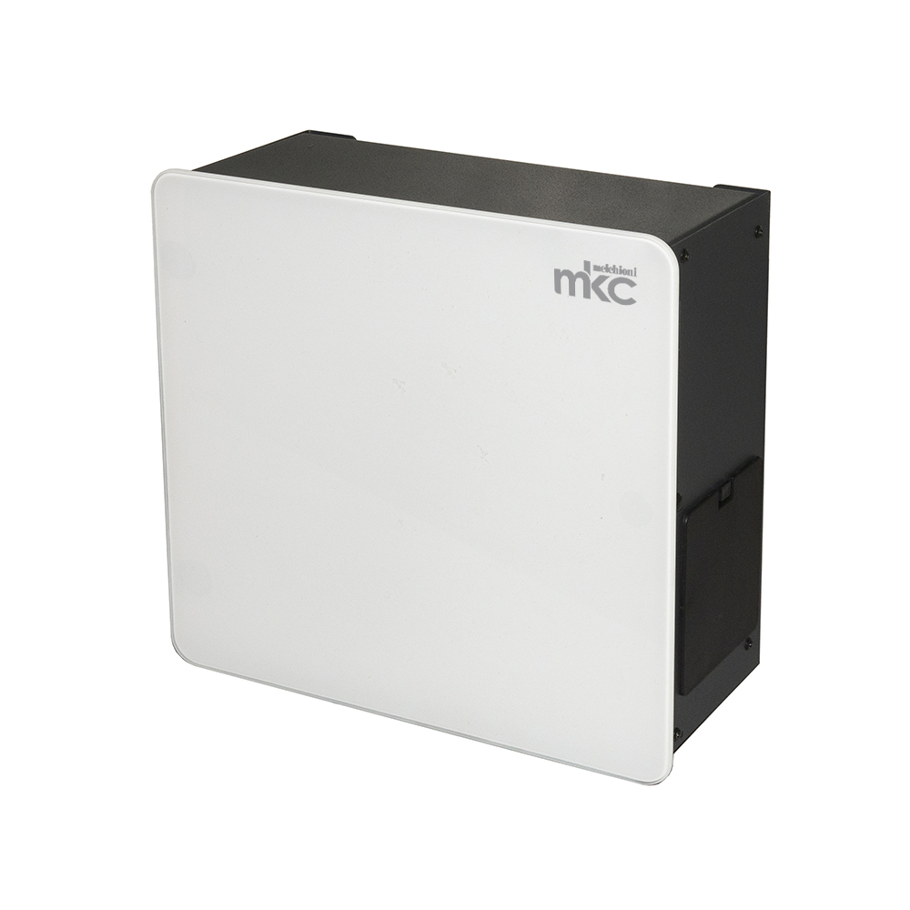 MKWIFIBOX03 - BOX PER DISPOSITIVI HOME CON PORTA IN VETRO BIANCA MM 265  WIFI BOX